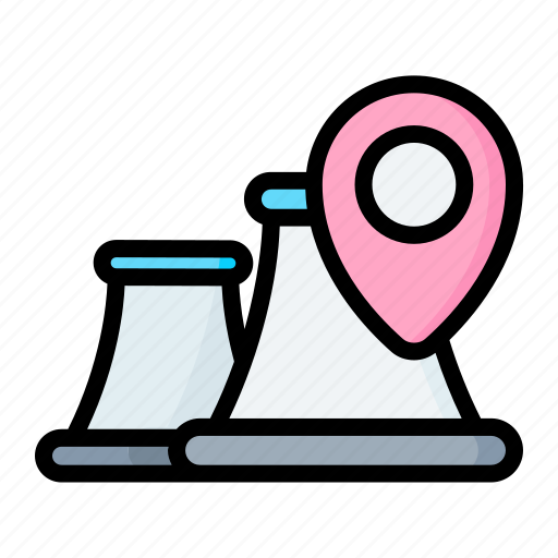 Nuclear, plant, maps, gps, energy icon - Download on Iconfinder