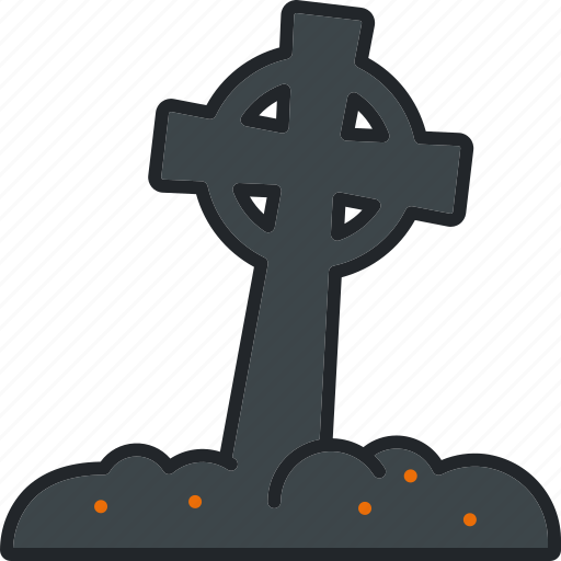 Celtic cross, graveyard, halloween, holiday, scary, spooky, tombstone icon - Download on Iconfinder
