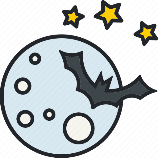 Bat, halloween, holiday, moon, night, scary, spooky icon - Download on Iconfinder