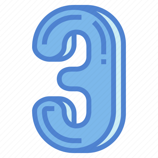Three, number, mathematics, score, count icon - Download on Iconfinder