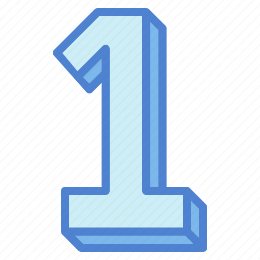 One, number, mathematics, score, count icon - Download on Iconfinder