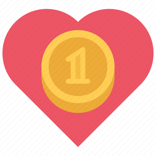 Coin, heart, love, numismatics, collection, collector, shop icon - Download on Iconfinder