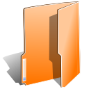 close, folder, open, orange