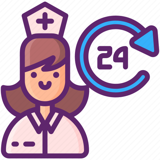 24h, nursing, care, medical icon - Download on Iconfinder
