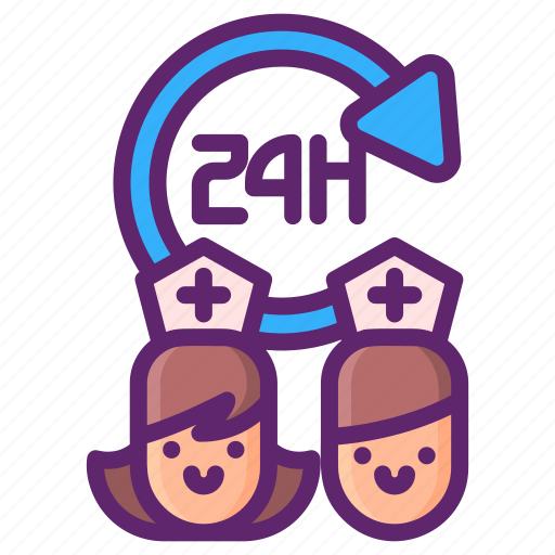 24h, shift, nurses, medical icon - Download on Iconfinder