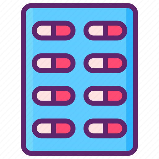 Blister, pack, pills, medicine icon - Download on Iconfinder