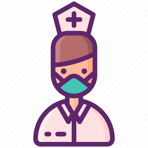 Nurse, with, mask, doctor, medical icon - Download on Iconfinder