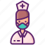 nurse, with, mask, doctor, medical 