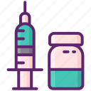 syringe, bottle, injection, medical