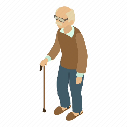 Age, character, grandad, isometric, man, object, old icon - Download on Iconfinder
