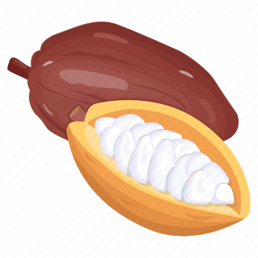 Cocoa seeds, chocolate seeds, food, cocoa beans, cacao fruit icon - Download on Iconfinder