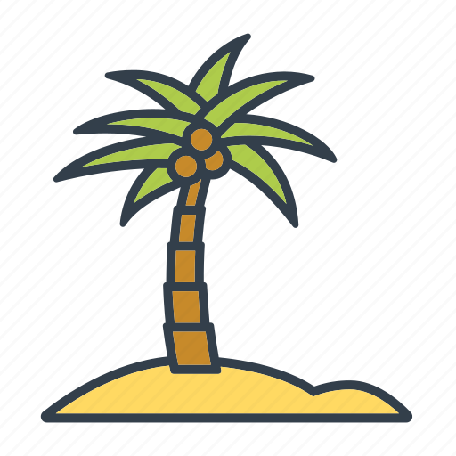 Beach, holidays, island, palm tree, summer, travel, vacation icon - Download on Iconfinder