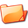 folder, open, orange 