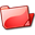 folder, open, red 