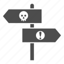 pointer, halloween, direction, information, arrow, skull