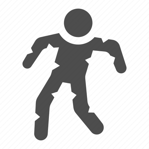 Zombie, scary, monster, human, bitten, male, walking icon - Download on Iconfinder