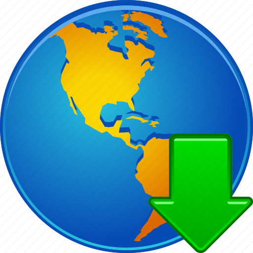 Download, down arrow, globe, internet, save, store, web icon - Download on Iconfinder