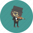 avatar, character, man, musician, occupation, people, violin 