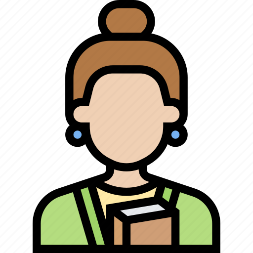 Librarian, library, teacher, learning, woman icon - Download on Iconfinder