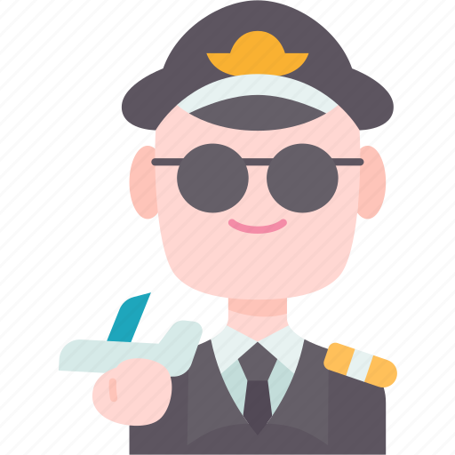 Pilot, captain, airline, aviation, male icon - Download on Iconfinder