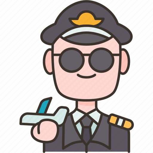 Pilot, captain, airline, aviation, male icon - Download on Iconfinder