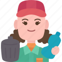 janitor, garbage, cleaner, sweeper, worker