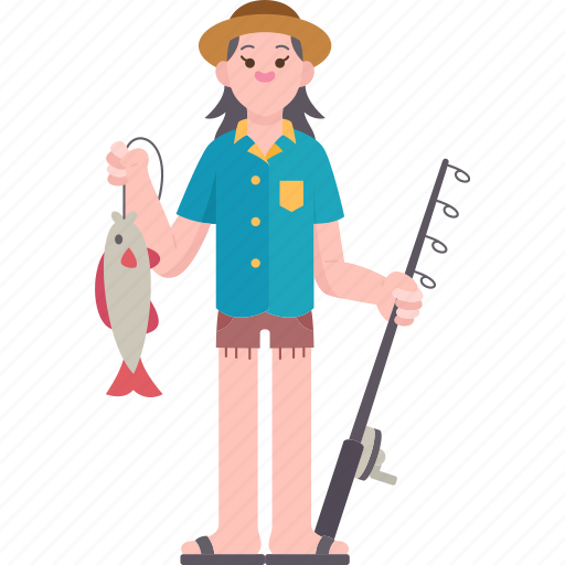 Fisherman, fishing, lake, hobby, outdoor icon - Download on Iconfinder
