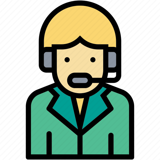 Callcenter, man, occupation, profession, support icon - Download on Iconfinder
