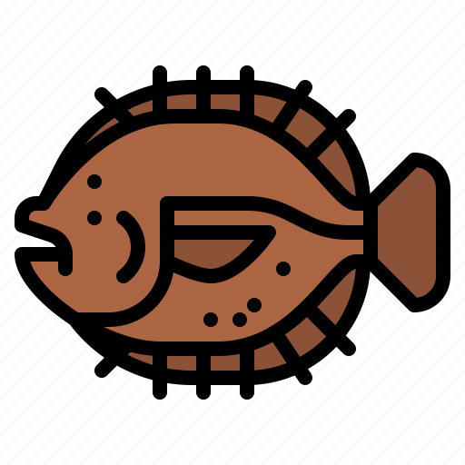 Flounder, fish, animal, ocean, sea, underwater, marine icon - Download on Iconfinder