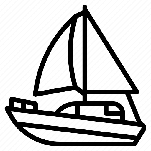 Ocean, sailboat, boat, ship, travel, sail icon - Download on Iconfinder