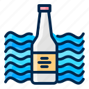 bottle, sea, marine, pollution, plastic, waste, ocean, environmental, bottles