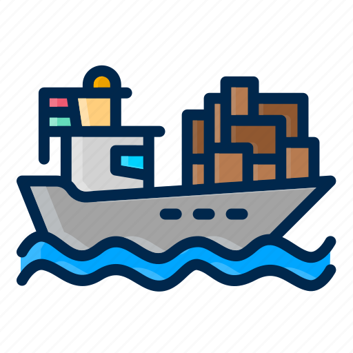 Cargo, ship, maritime, transportation, freighter, vessel, shipping icon - Download on Iconfinder