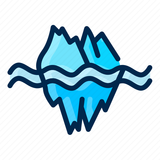Iceberg, sea, floating, ice, glacier, arctic, antarctic icon - Download on Iconfinder