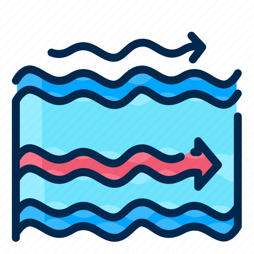 Sea, wave, direction, ocean, water, motion, flow icon - Download on Iconfinder