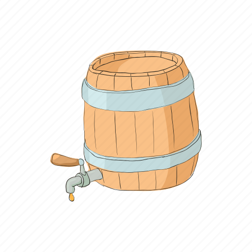 Barrel, beer, cartoon, faucet, metal, ring, round icon - Download on Iconfinder