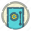vault, access, key, lock, protection, shield 