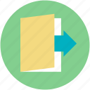 data, file, file folder, forward arrow, office material