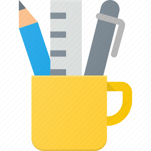 Cup, office, pen, tools, writing icon - Download on Iconfinder