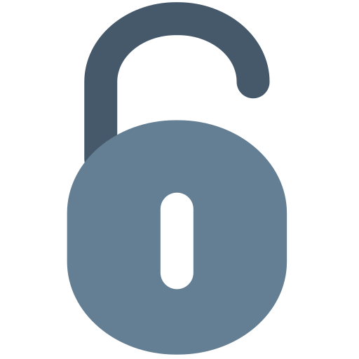 General, office, open padlock, safety, unlock, unlock padlock, unlocking icon - Free download
