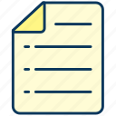 document, list, paper, sheet