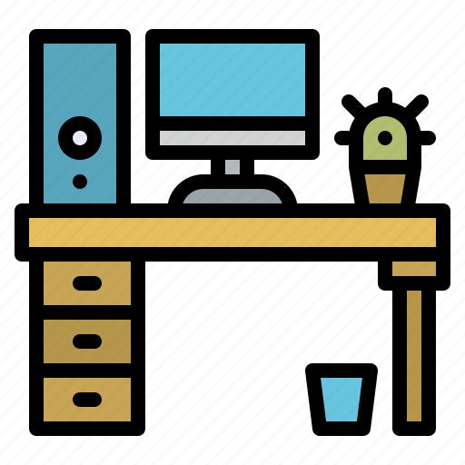 Computer, desk, table, work icon - Download on Iconfinder