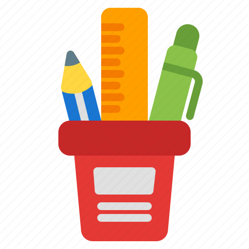 Stationery, pencil, pen, ruler, office, pencil box, pencil case icon - Download on Iconfinder