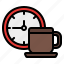 break, time, clock, watch, timer, schedule, coffee 