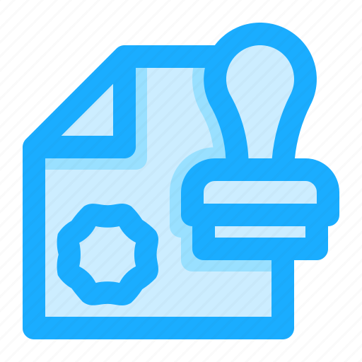 Office, material, workplace, stamp, document, authority, approved icon - Download on Iconfinder