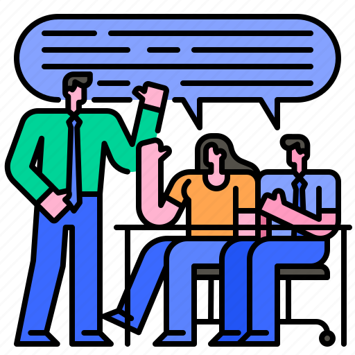 Meeting, sitting, council, conference, room, people, focus icon - Download on Iconfinder