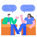 communication, meeting, discussion, conversation, talk, brainstorm, chat