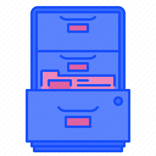 Filing, cabinet, document, archive, office, material, storage icon - Download on Iconfinder