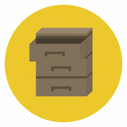 Cabinet, drawers, furnishing, furniture, management, office icon - Download on Iconfinder