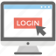 login screen, user account, user login, web application, website login screen 