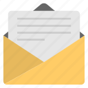 correspondence, letter, mail, message, open letter